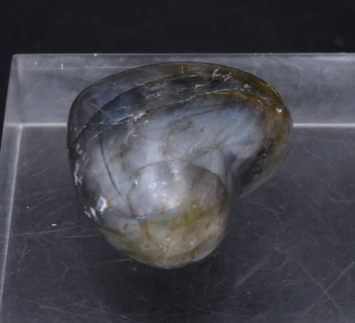 Carved Labradorite Heart
