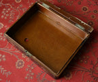 Antique Metal Inlaid Lacquer Wooden Box Set - AS IS