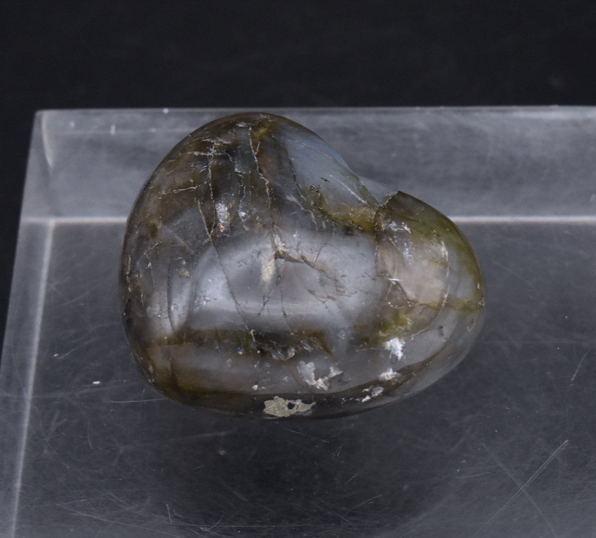 Carved Labradorite Heart
