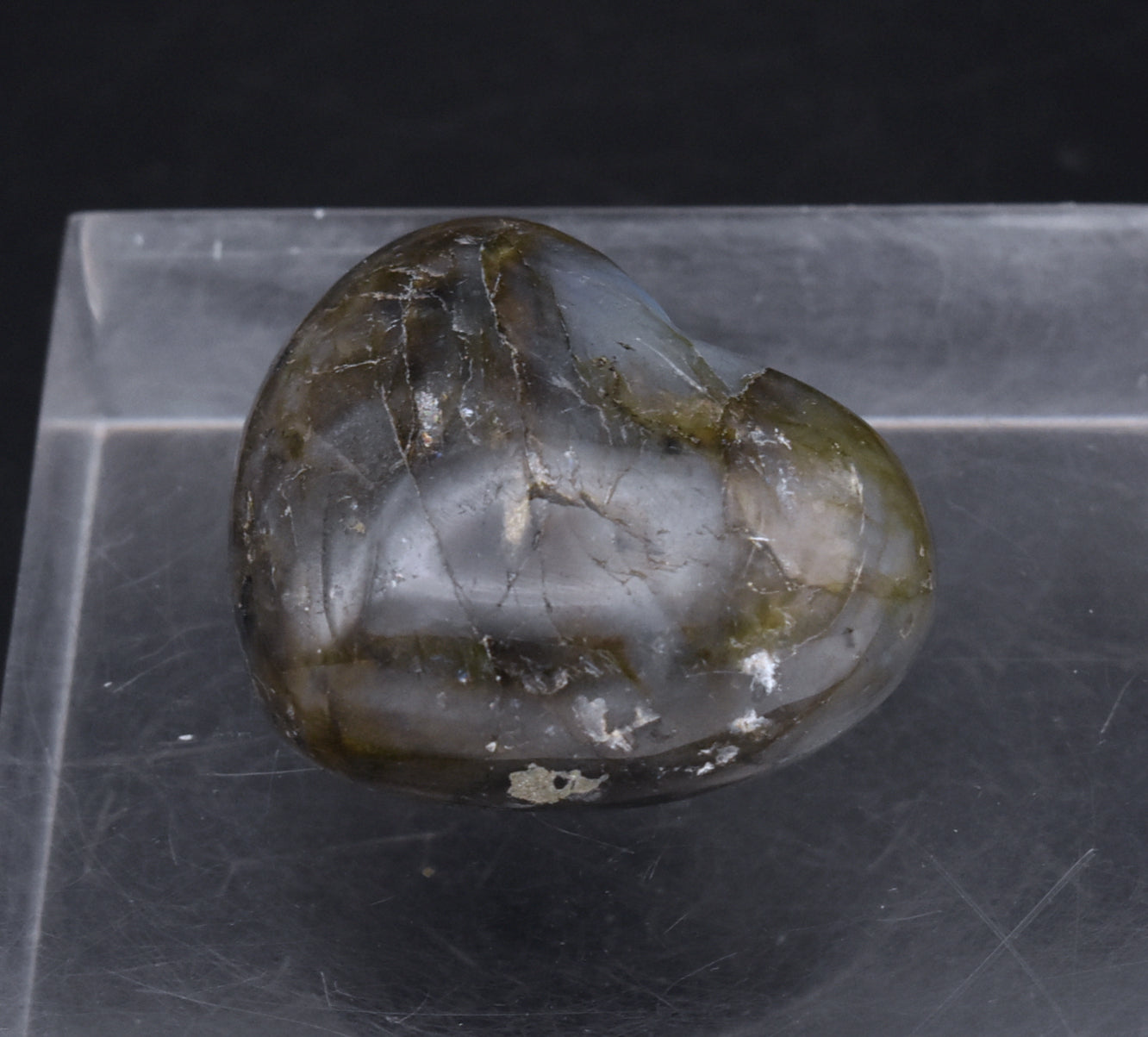 Carved Labradorite Heart