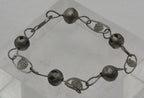 Vintage Handmade Silver Tone Metal Chain Anklet