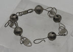 Vintage Handmade Silver Tone Metal Chain Anklet