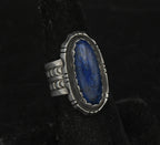 Nila Cook Johnson - Vintage Handmade Sterling Silver Lapis Lazuli Ring - Size 6.75