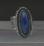 Nila Cook Johnson - Vintage Handmade Sterling Silver Lapis Lazuli Ring - Size 6.75