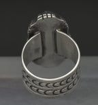 Nila Cook Johnson - Vintage Handmade Sterling Silver Lapis Lazuli Ring - Size 6.75