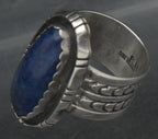 Nila Cook Johnson - Vintage Handmade Sterling Silver Lapis Lazuli Ring - Size 6.75
