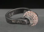 Lovelinks - Vintage Sterling Silver Interchangeable Pink Beads Ring - Size 6.25