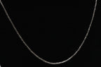 Vintage Italian Sterling Silver Box Link Chain Necklace - 26" MISSING CLASP