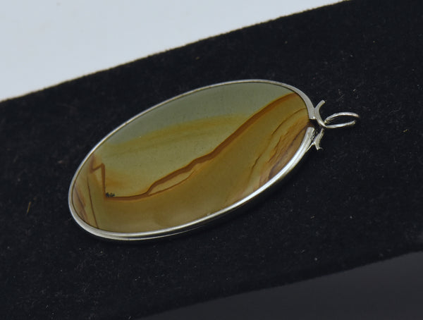 Vintage Polished Picture Jasper Pendant