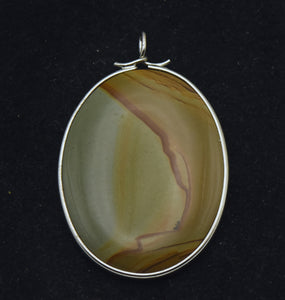 Vintage Polished Picture Jasper Pendant