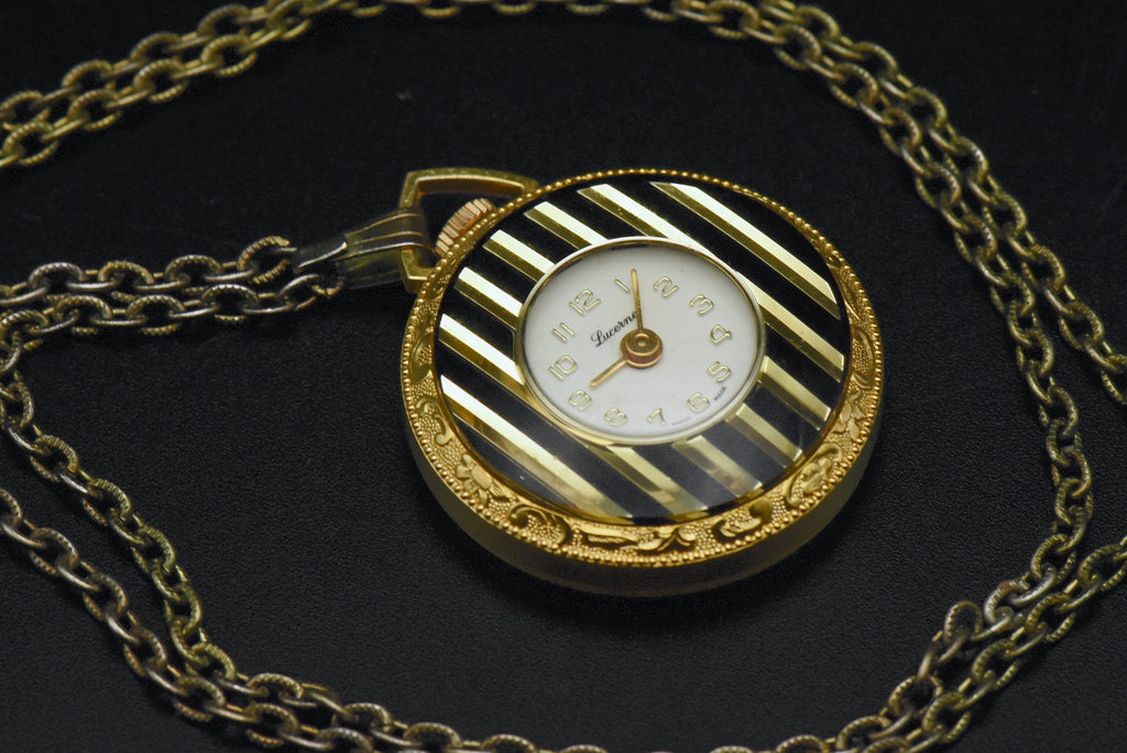 Lucerne Vintage Swiss Pendant Watch Chain Necklace 24 - Etsy