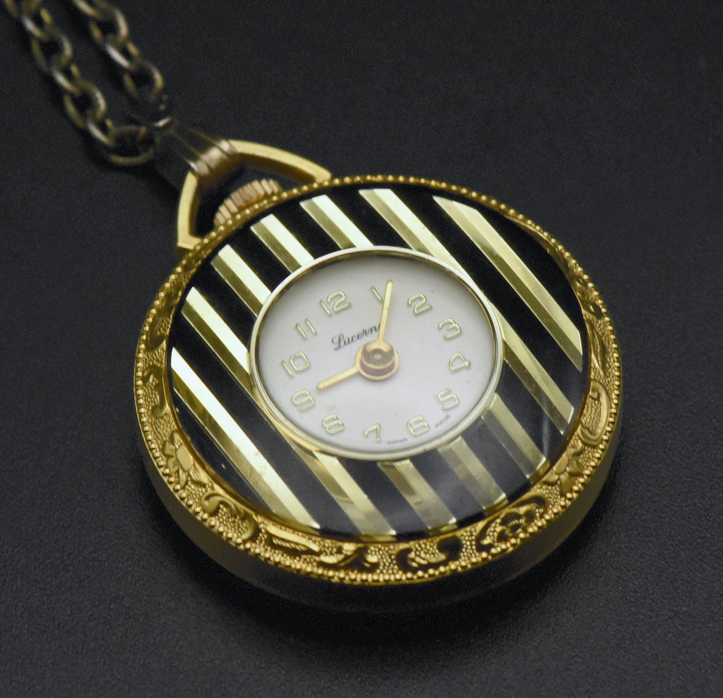 Vintage Swiss Made Lucerne Gold Toned Watch Pendant - Etsy