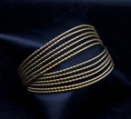 Lanvin - Vintage Gold Tone Wire Cuff Bracelet