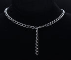 Vintage Faux Lapis Lazuli Silver Tone Pendant Chain Necklace - 20.5"