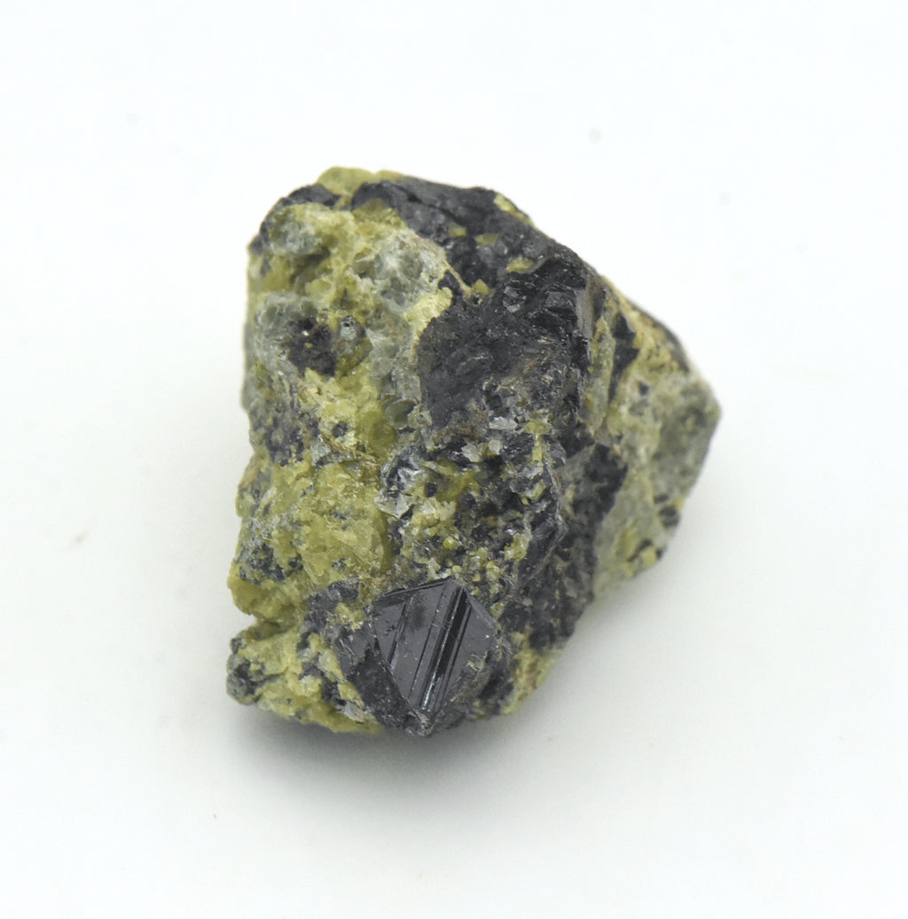 Magnetite with Epidote Crystal Cluster Mineral Specimen - Afghanistan