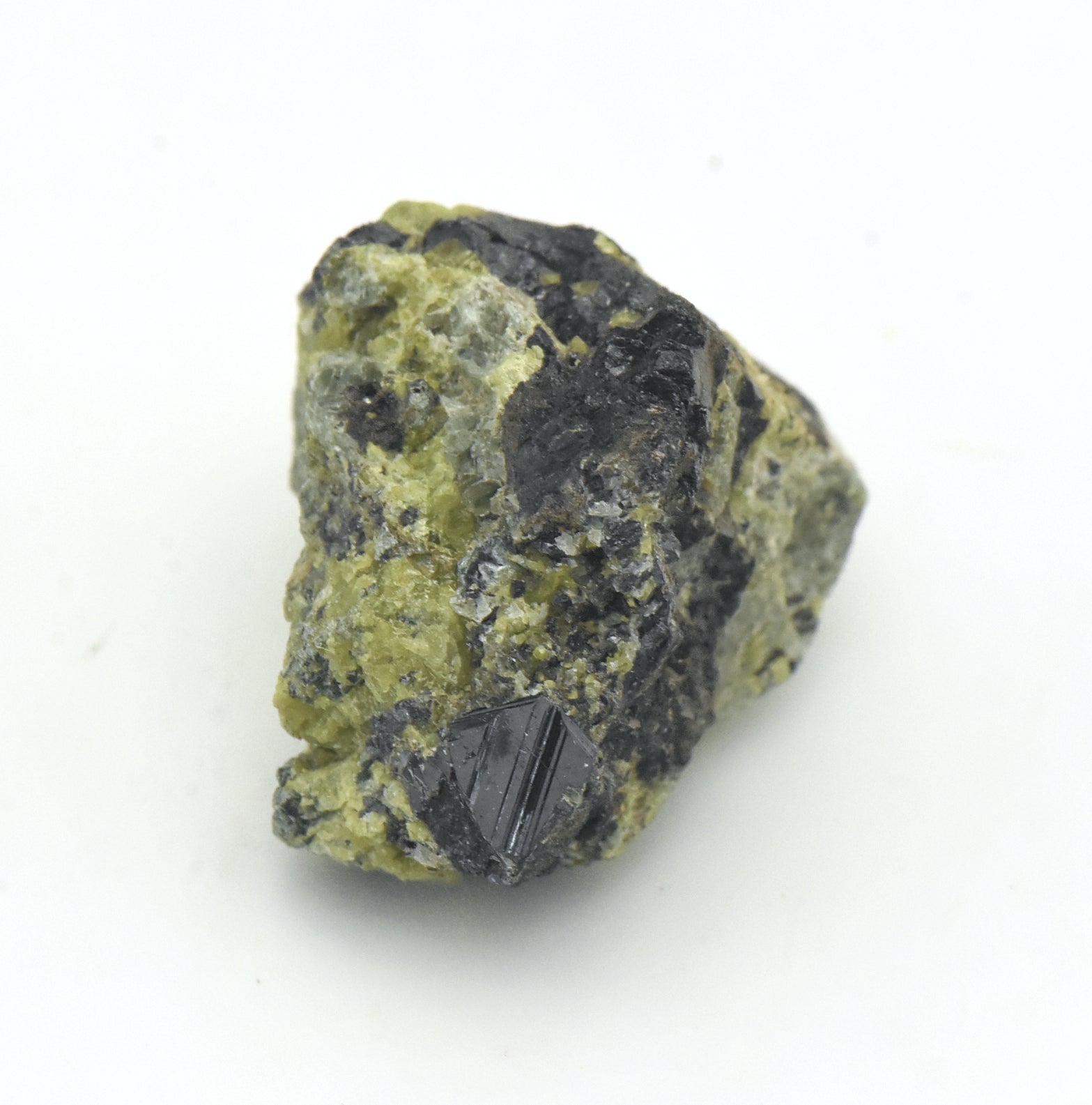 Magnetite with Epidote Crystal Cluster Mineral Specimen - Afghanistan