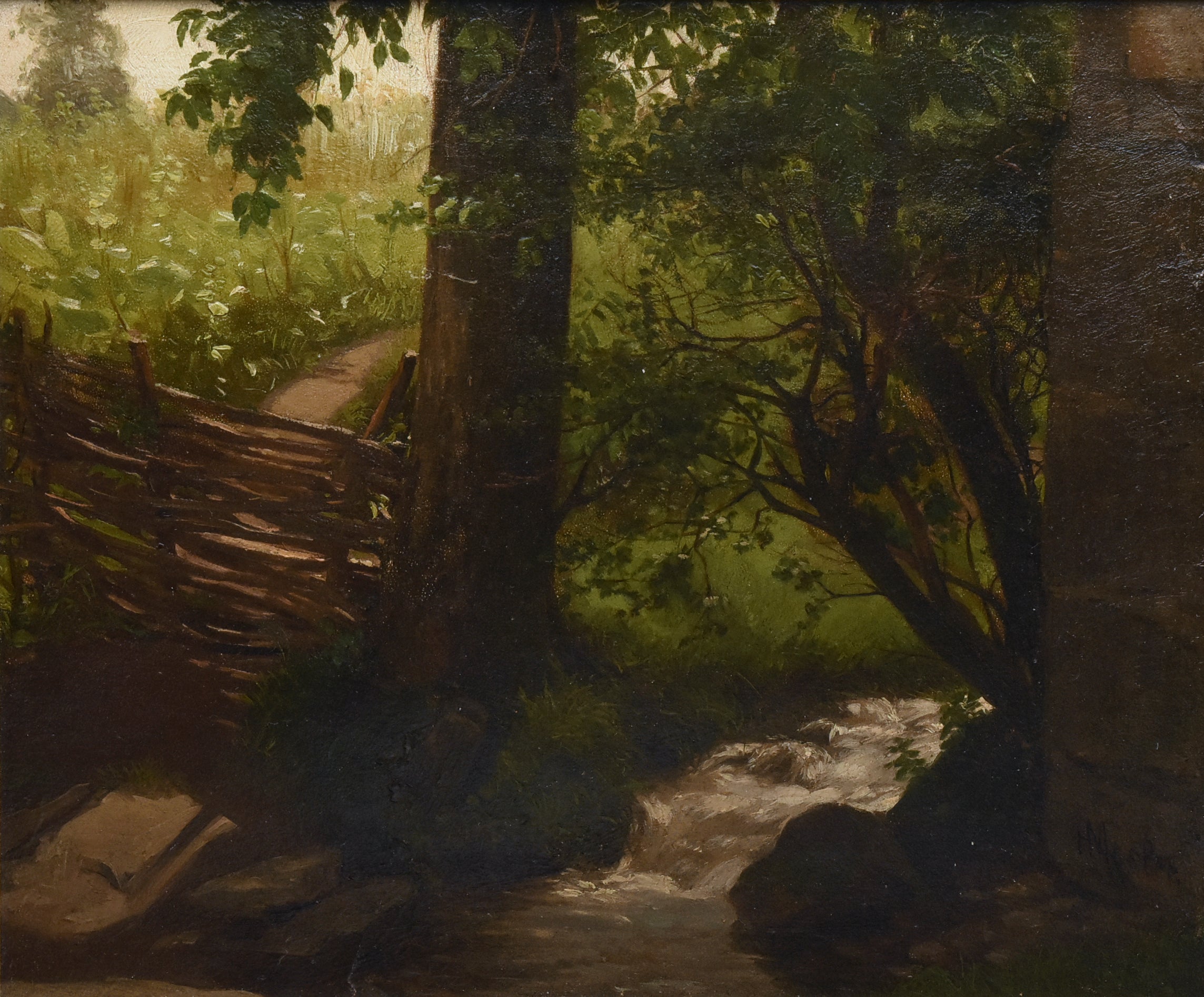 Henry Mosler - Original Oil on Canvas Landscape Painting
