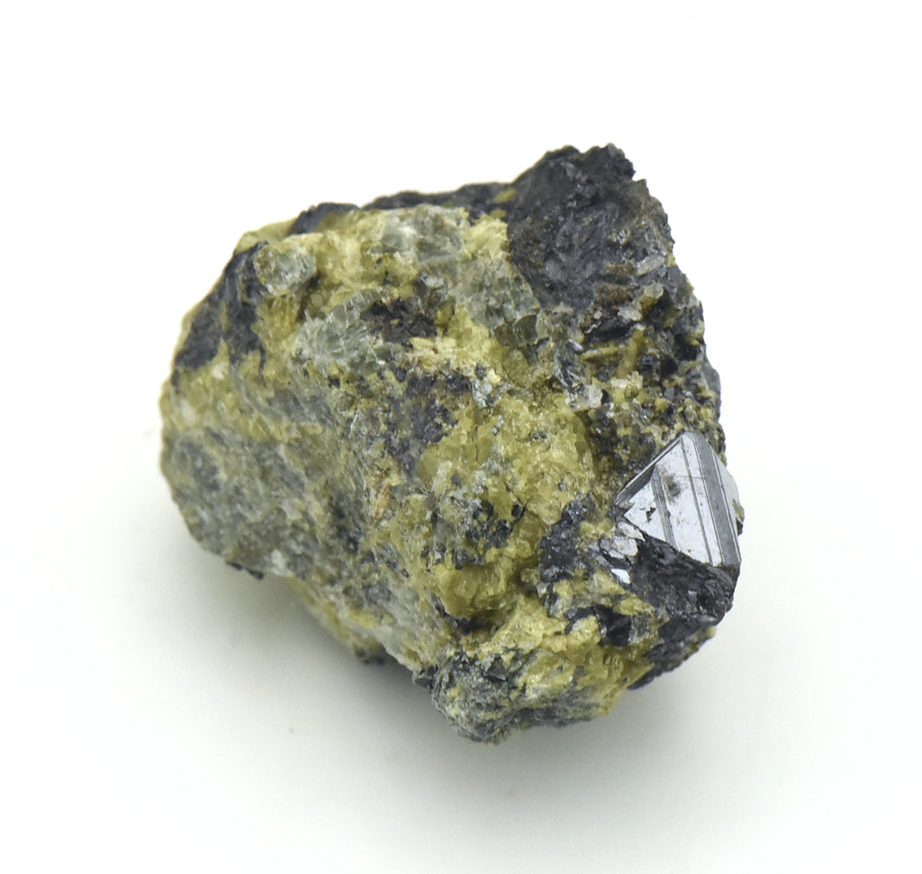 Magnetite with Epidote Crystal Cluster Mineral Specimen - Afghanistan