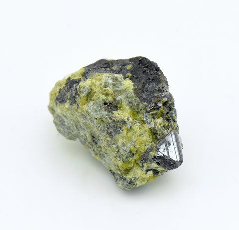 Magnetite with Epidote Crystal Cluster Mineral Specimen - Afghanistan