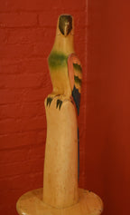 Vintage Macaw Hand Carved Hand Painted Balsa Sculpture