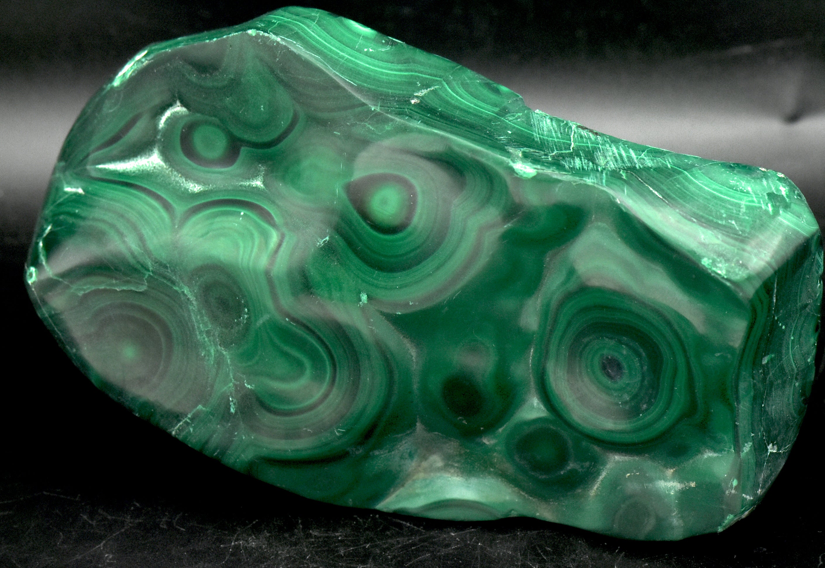 Malachite Polished Slab - 1.2kg