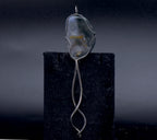 Handmade Vintage Moss Agate Sterling Silver Wire Wrapped Pendant
