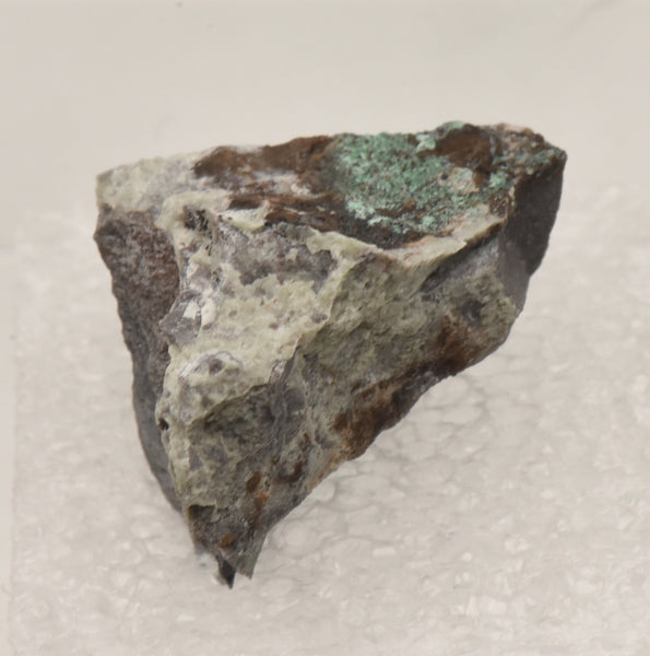 Halloysite with Malachite Thumbnail Specimen - Nevada