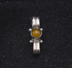 Vintage Handmade Sterling Silver Amber Pendant