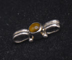 Vintage Handmade Sterling Silver Amber Pendant