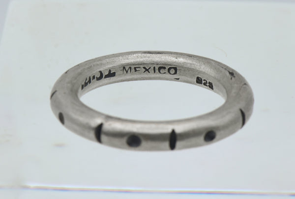 Vintage Handmade Sterling Silver Band - Size 6.75