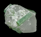 Morganite with Tourmaline Crystals Mineral Specimen - 10g