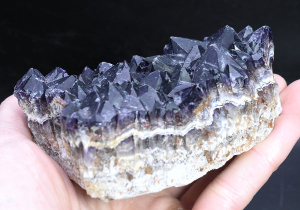 Amethyst with Hematite Crystal Cluster - India