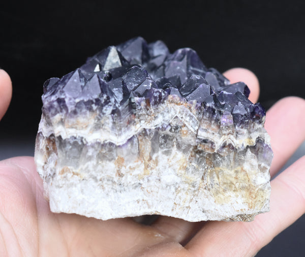 Amethyst with Hematite Crystal Cluster - India