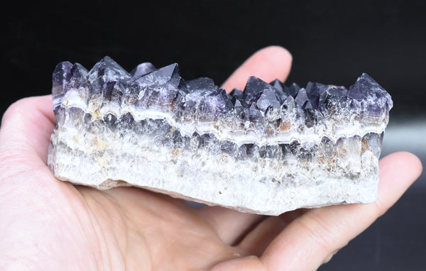 Amethyst with Hematite Crystal Cluster - India