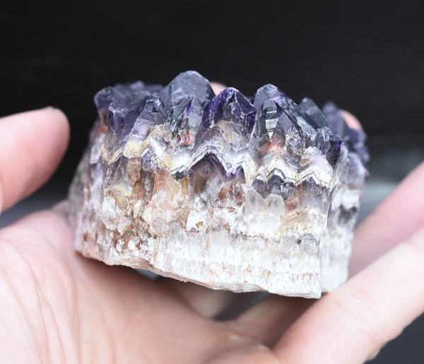 Amethyst with Hematite Crystal Cluster - India