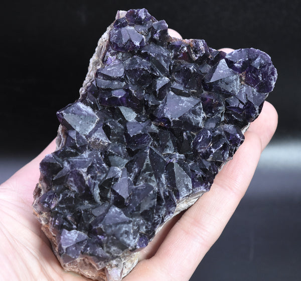 Amethyst with Hematite Crystal Cluster - India