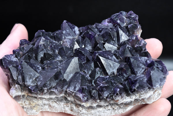 Amethyst with Hematite Crystal Cluster - India