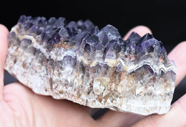 Amethyst with Hematite Crystal Cluster - India