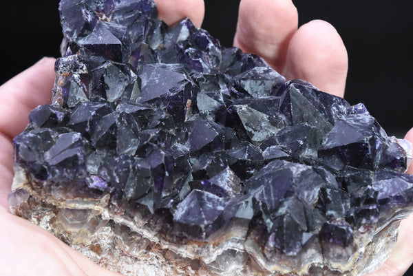 Amethyst with Hematite Crystal Cluster - India