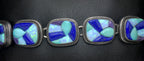 Vintage Handmade Navajo Mosaic Gemstone Inlay Sterling Silver Bracelet