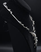 Stunning Vintage Sterling Silver and Pearl Calla Lily Necklace and Earrings Set