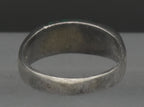Vintage Handmade Malachite Sterling Silver Band - Size 8