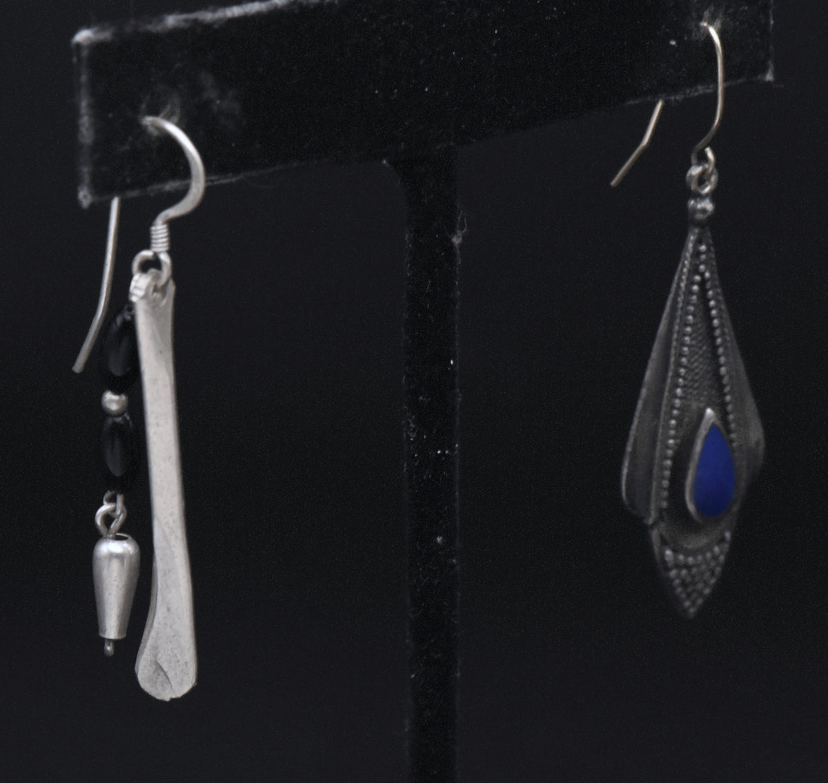 Mismatched Vintage Handmade Sterling Silver Earrings