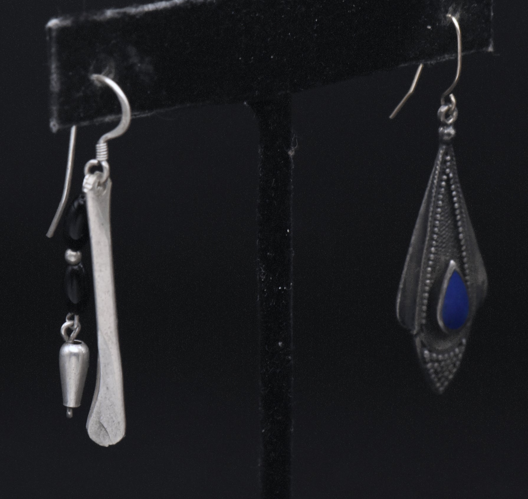 Mismatched Vintage Handmade Sterling Silver Earrings