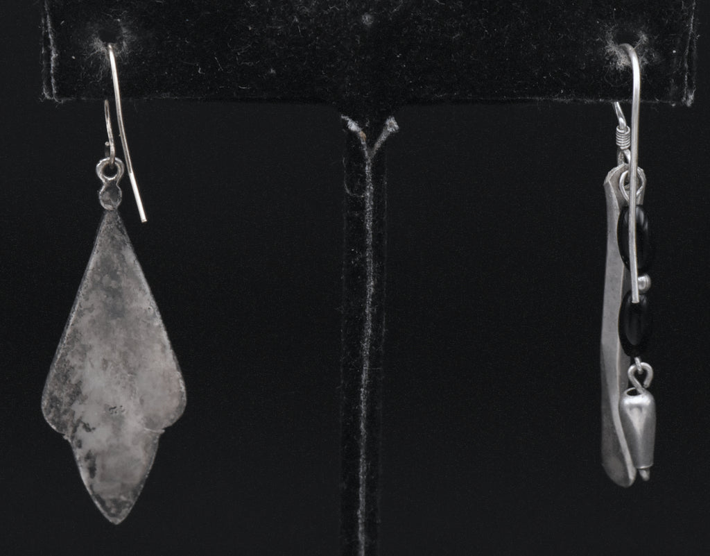 Mismatched Vintage Handmade Sterling Silver Earrings