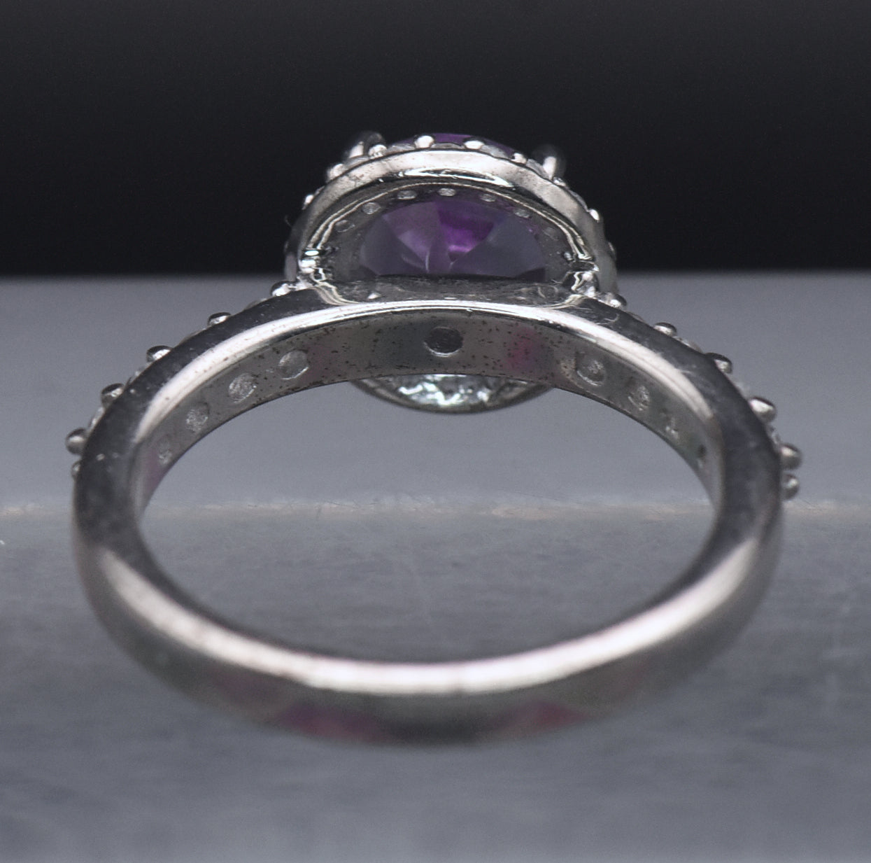 Vintage Amethyst Sterling Silver Ring - Size 6