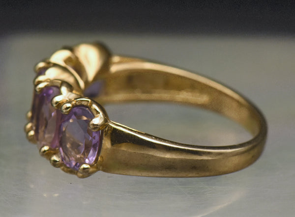 Vintage Amethyst Vermeil Ring - Size 9.25