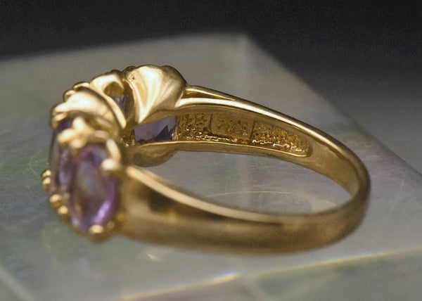 Vintage Amethyst Vermeil Ring - Size 9.25