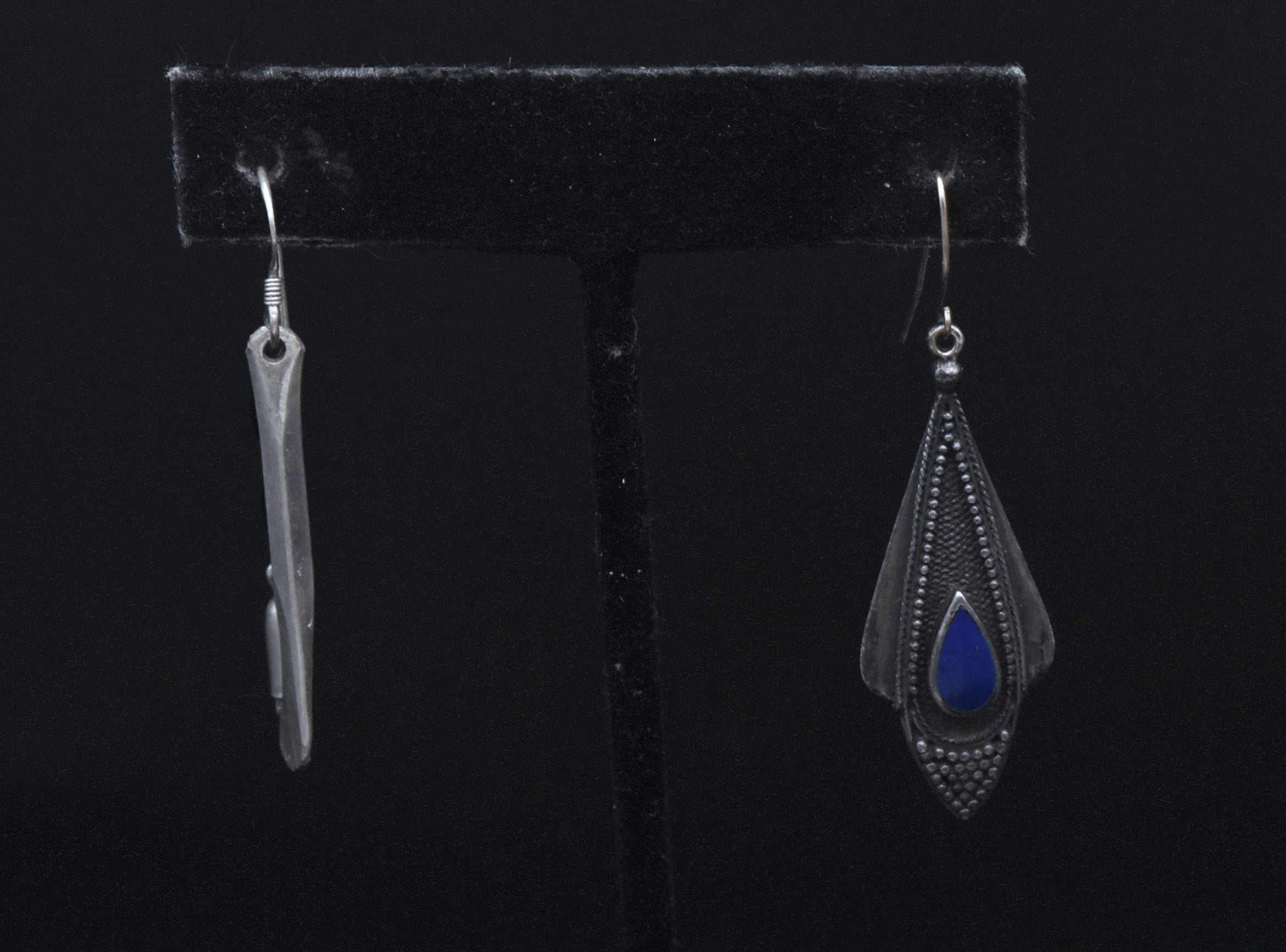 Mismatched Vintage Handmade Sterling Silver Earrings