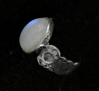 Vintage Sterling Silver Moonstone Ring - Size 7